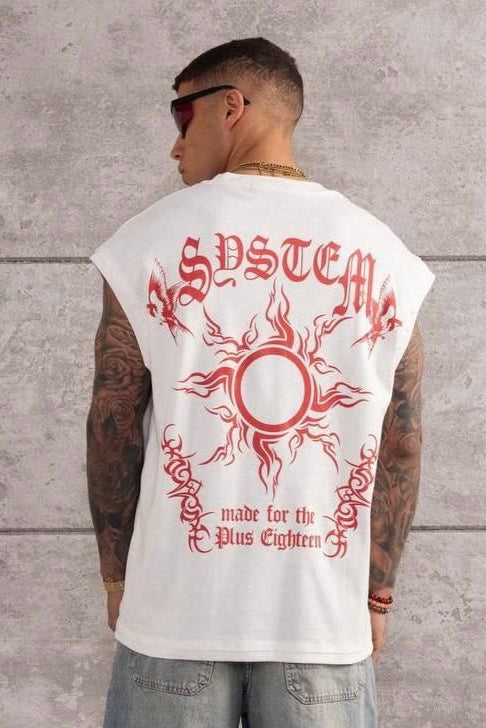 MADE FOR THE +18 Tank White And Red