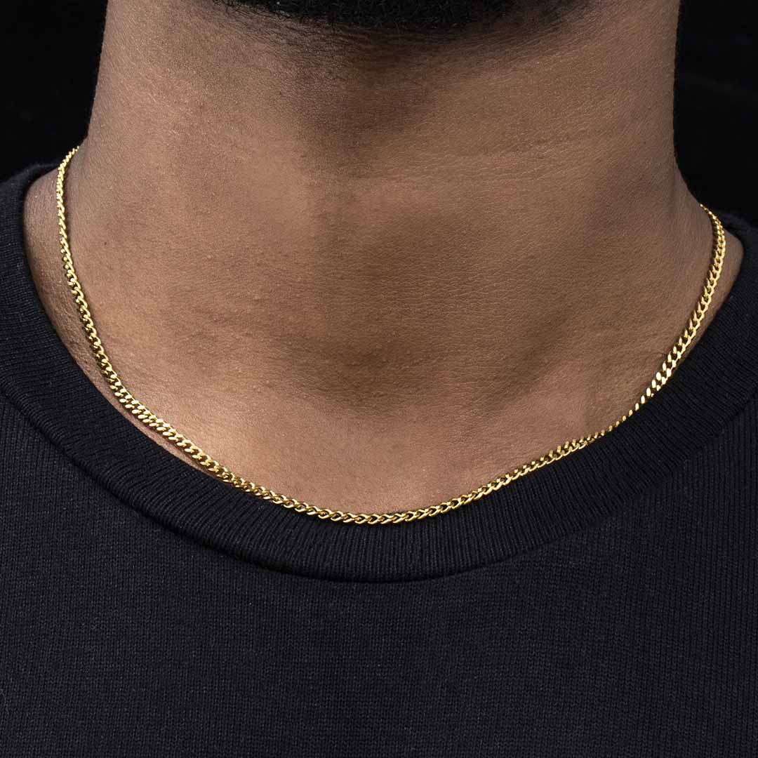 Thin Cuban 0316 SS Gold 16inch