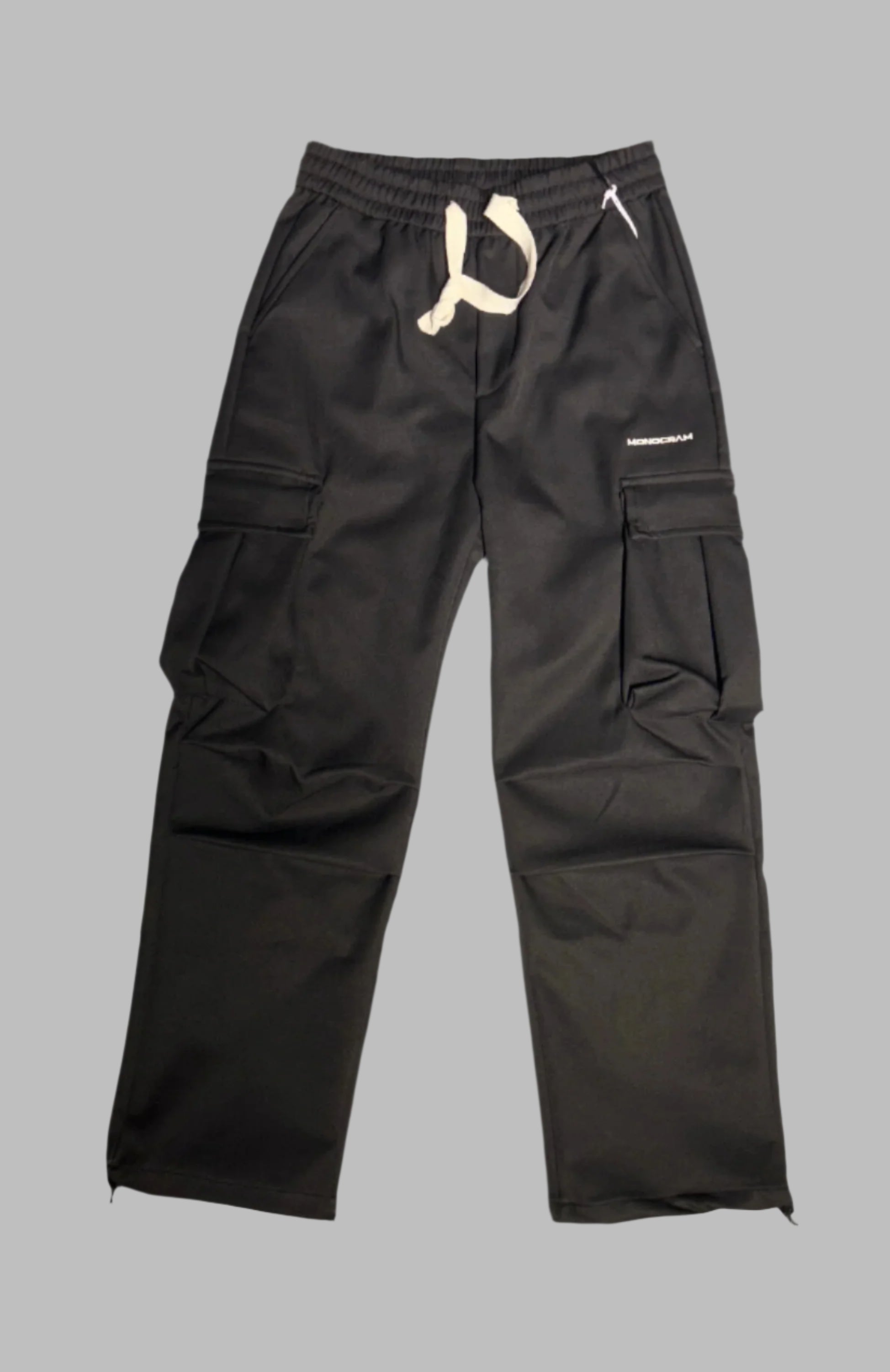 Baggy Cargo Pants Black Monogram