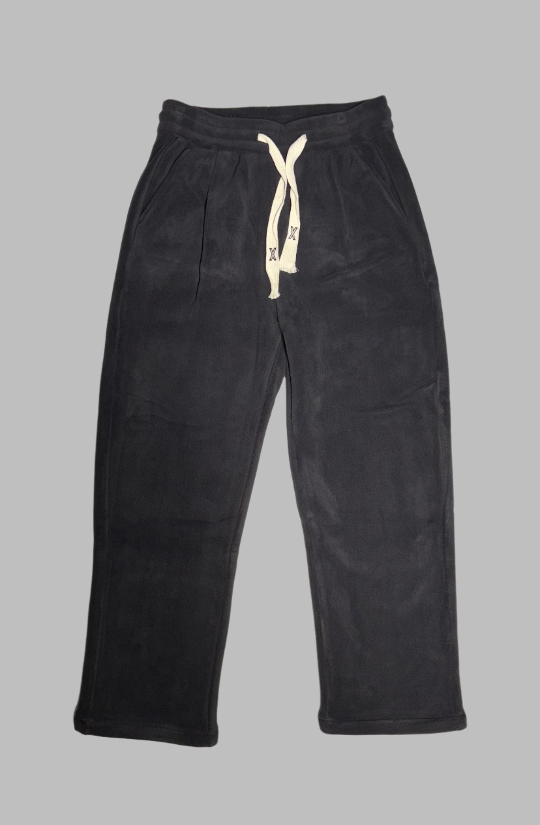 Pants Velour Black/Charcoal