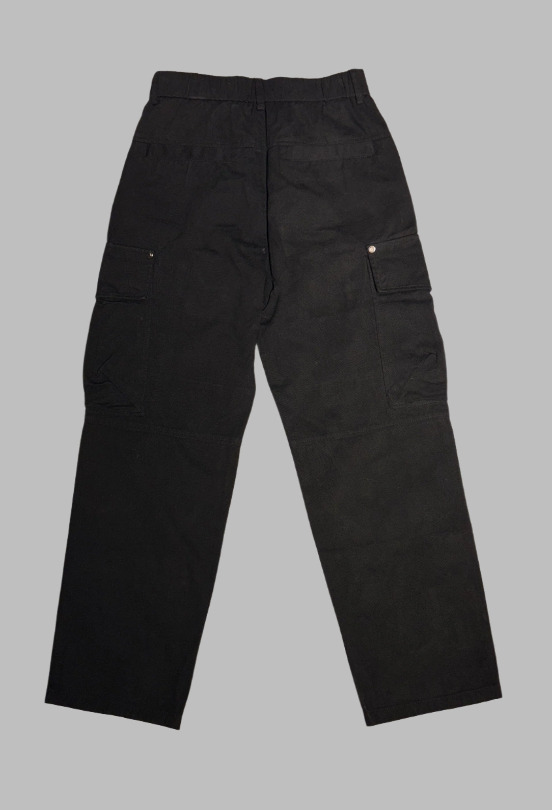Cargo Pants Black With Single Button