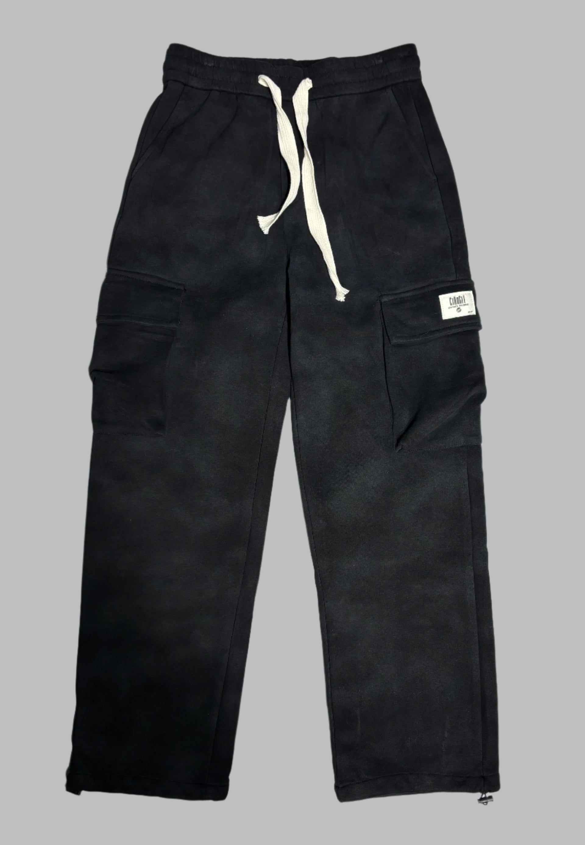 Pants Suede Black Cargo