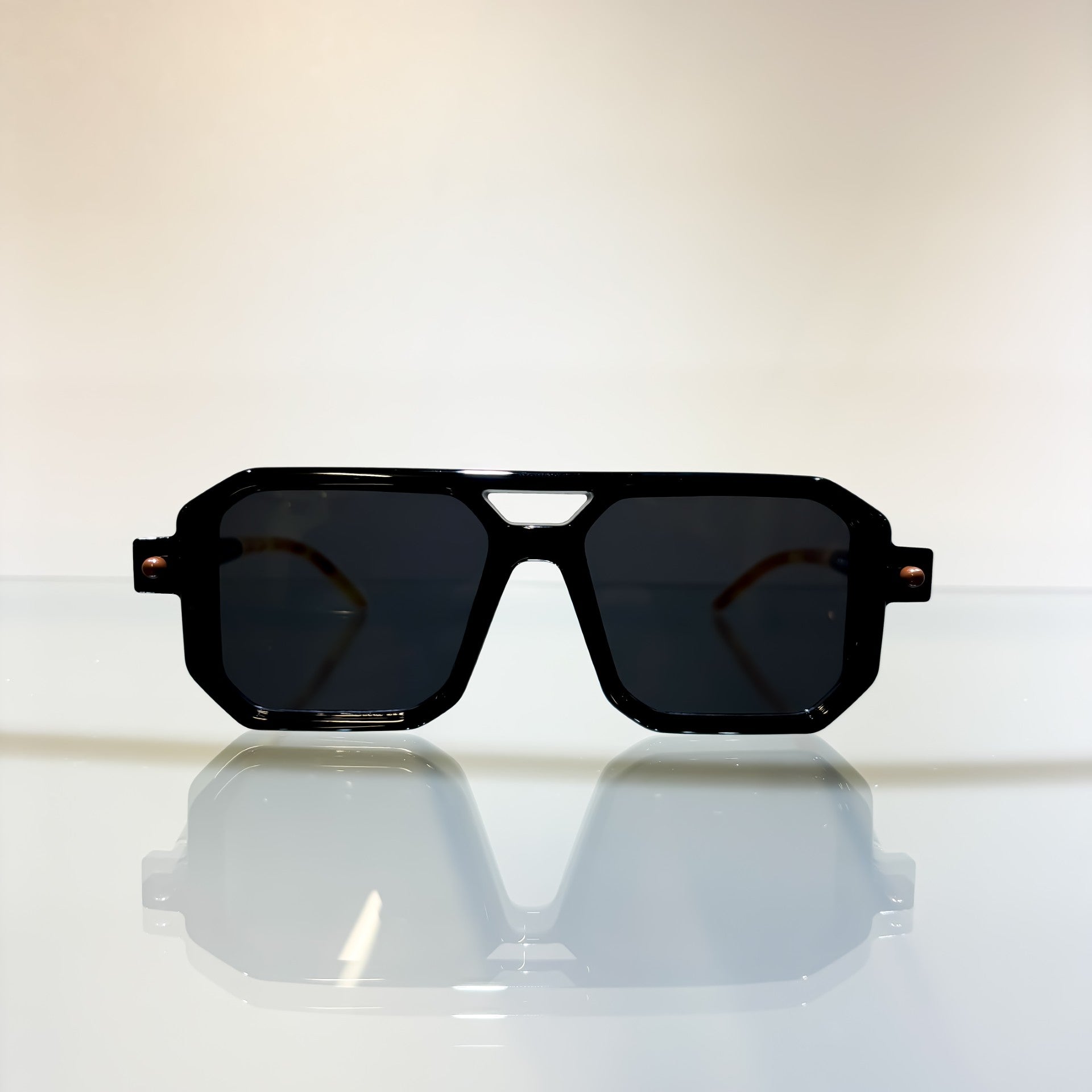 Glasses Vintage Bamboo Black Lens