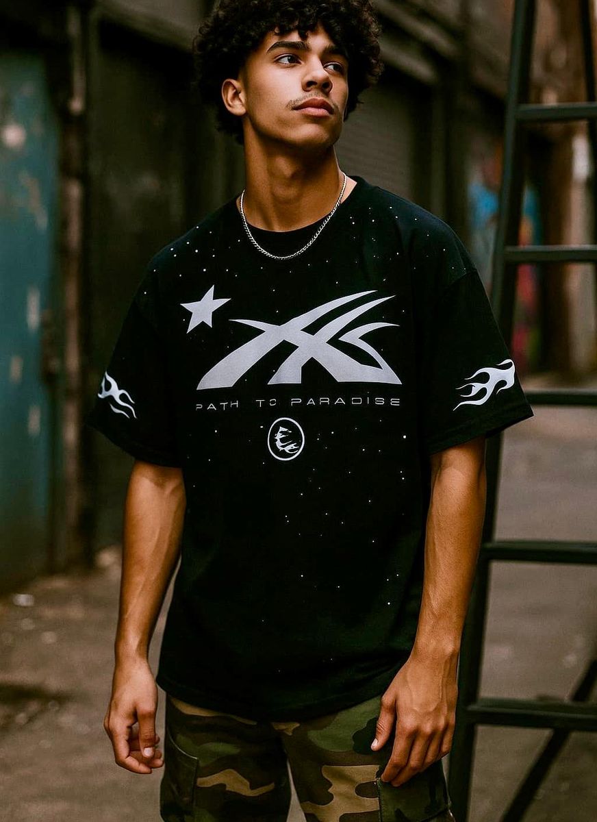 HLLSTAR DIAMONDS Tee Black