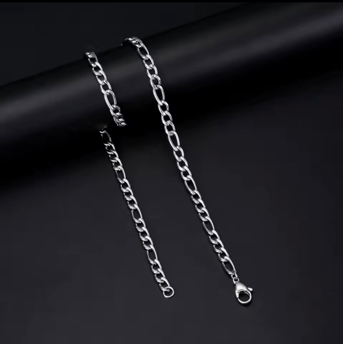 Figaro Chain 0518 SS Silver 18inch