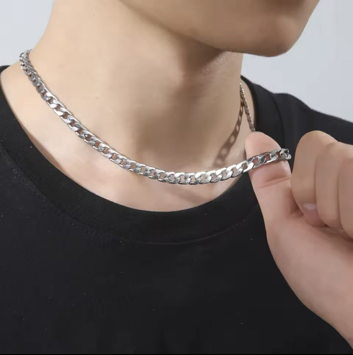 Cuban Chain 0518 SS Silver 18inch