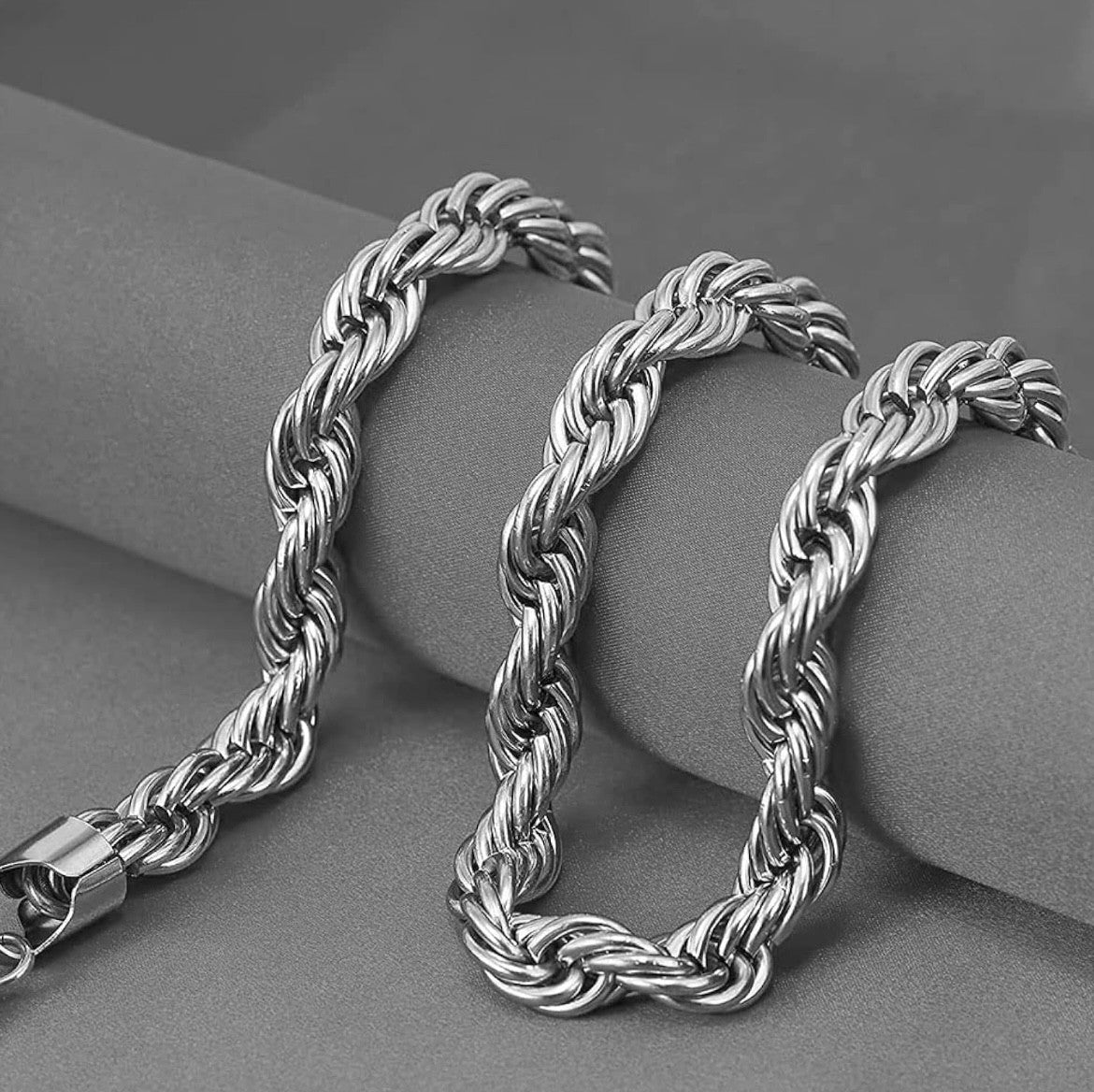 Big Rope Chain SS Silver 30inch