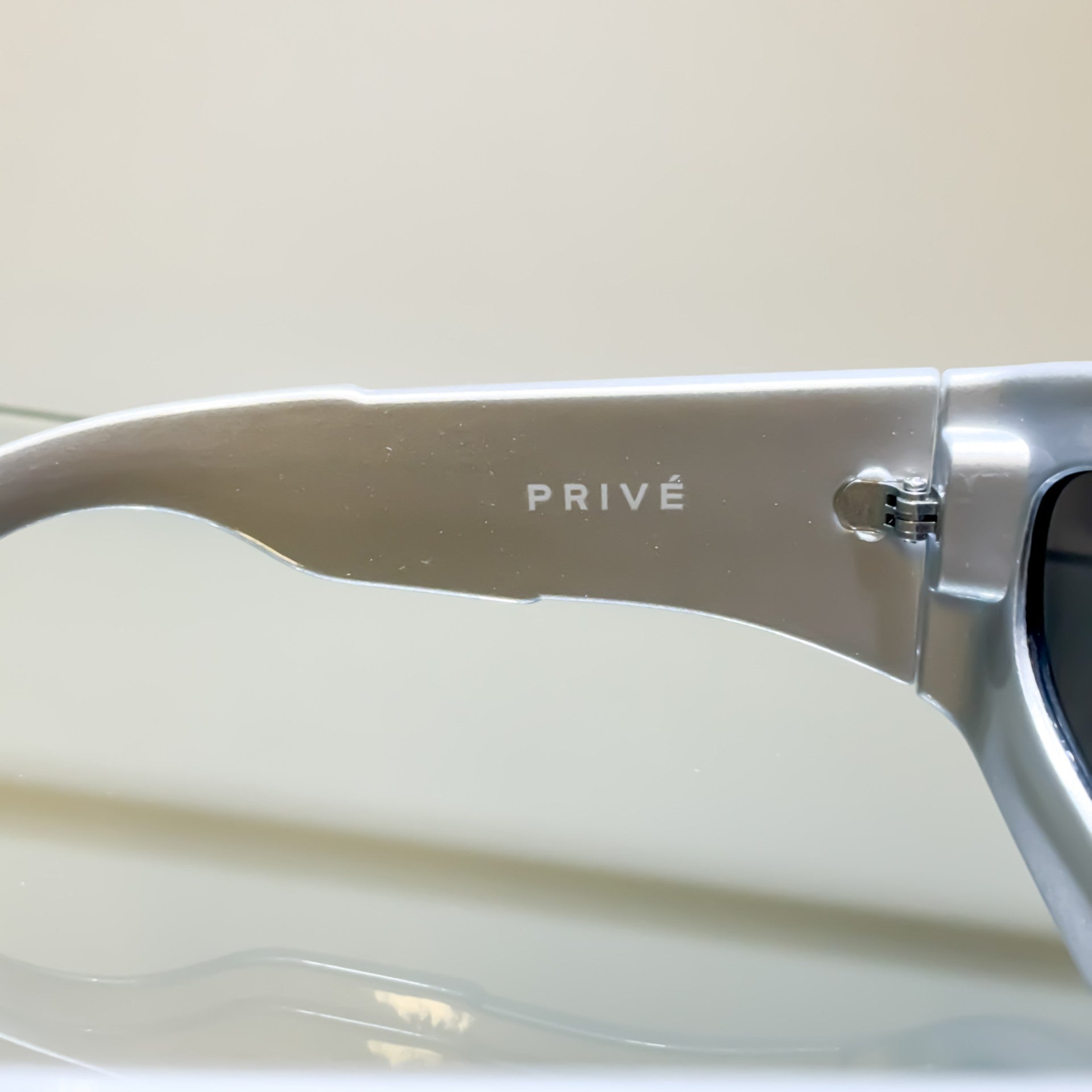 Glasses Alien Shiny Silver
