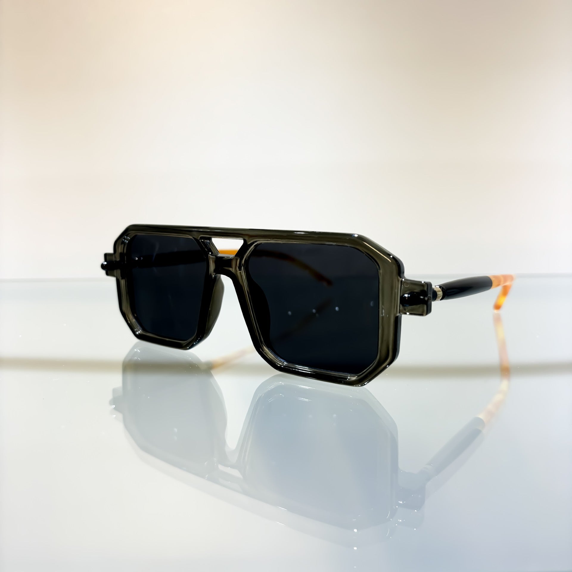 Glasses Vintage Bamboo Clear Lens